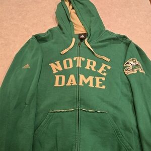 Notre Dame Fighting Irish Adidas Green Hoodie